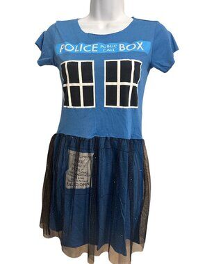 Doctor Who Tardis Women's Ballerina Dress Costume Small